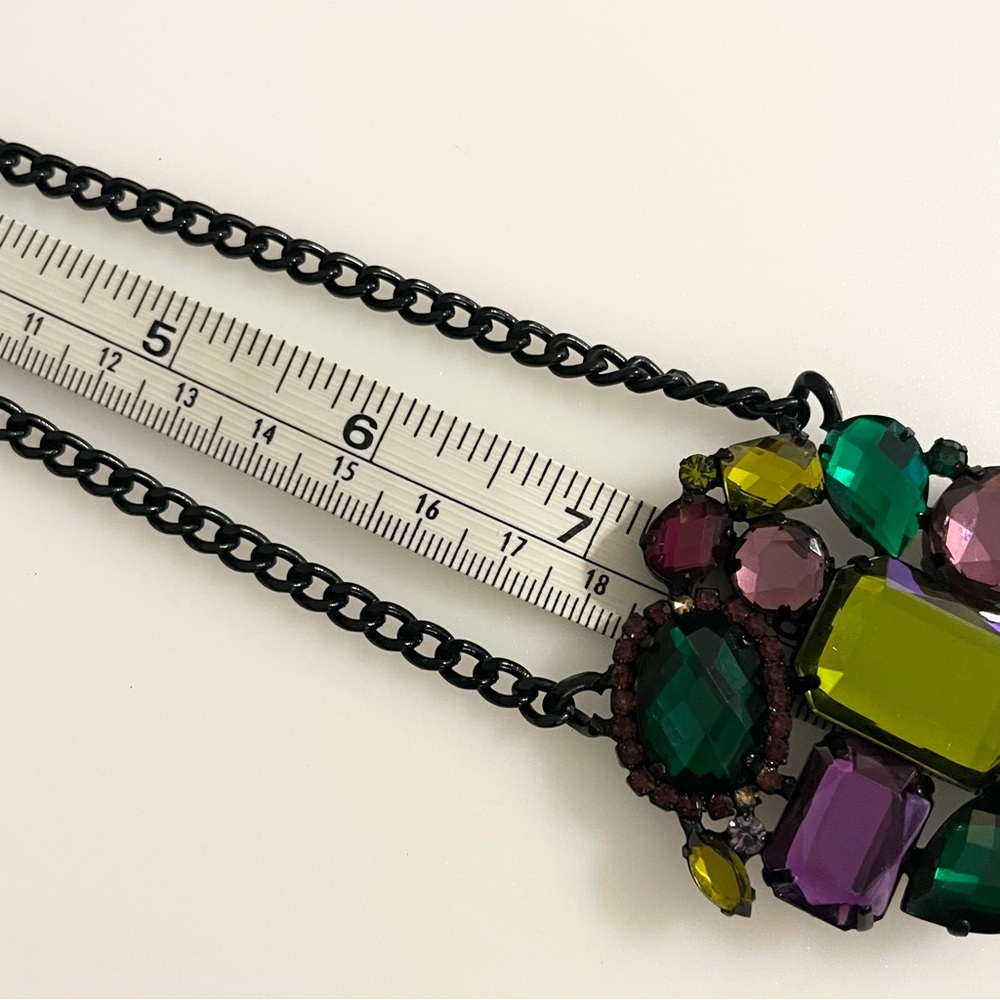 Bohm Multicolored Geometric Faceted Gemstone Gree… - image 8